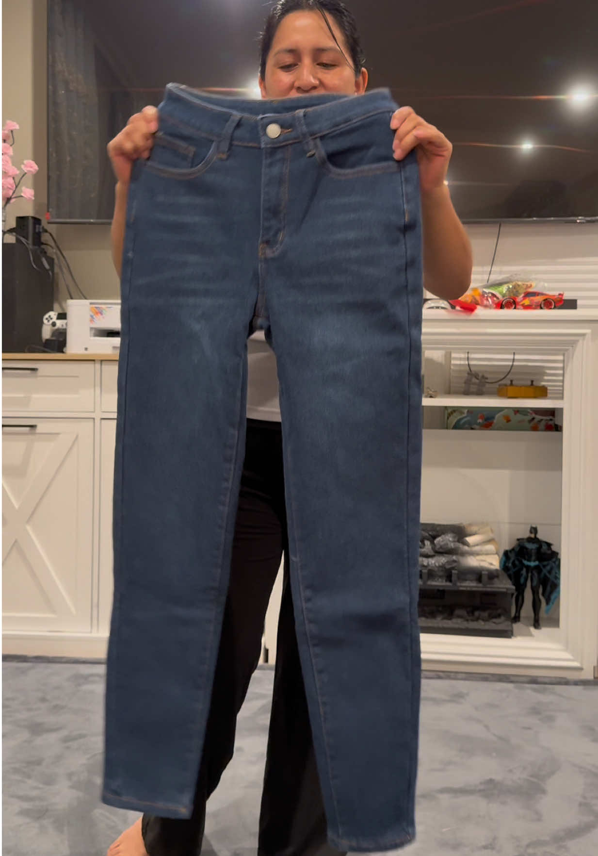 Alistándome para el invierno con este jeans con forro polar por dentro #fleecelinedpants #warmpants #winterfashion #tiktokshopfinds #tiktokshopbacktoschool 