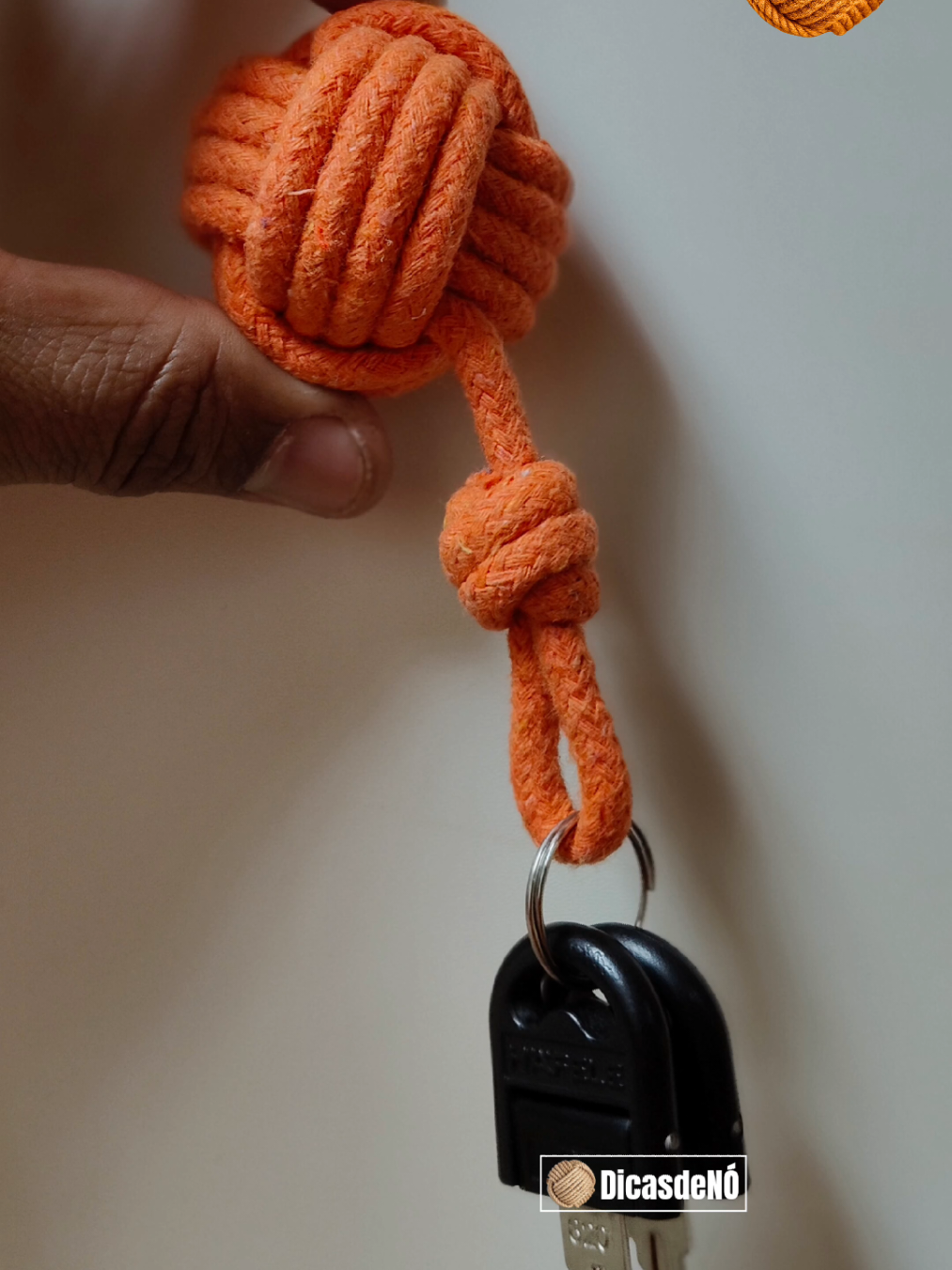 Nó de pinha para chaveiro (Monkey fist) #dica #knots #nó #monkeyfist  #Tiktok 