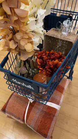 I walked in for one thing… but fall finds at @Marshalls just feel like home. Cozy textures, warm tones, & little luxuries all in one cart. #mbassador #ad #marshallsfinds #falldealsforyou #fallhomedecor 