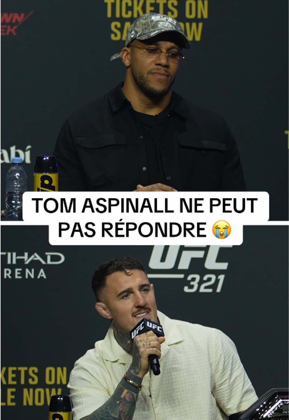 TOM ASPINALL A DU MAL À PARLER TELLEMENT IL EST HUÉ 😳  LE PUBLIC FRANÇAIS EST EN FEU ! 🇫🇷🔥 #UFC321 #tomaspinall #cirylgane #sportstiktok 