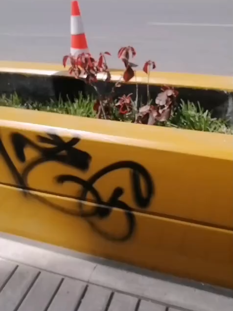 🚨#ReporteroCiudadano | Indignación por pintas de grafitis en el frontis del Centro Cultural Jorge Basadre. #Tacna #Cultura #CentroCultural #DañosAlOrnato