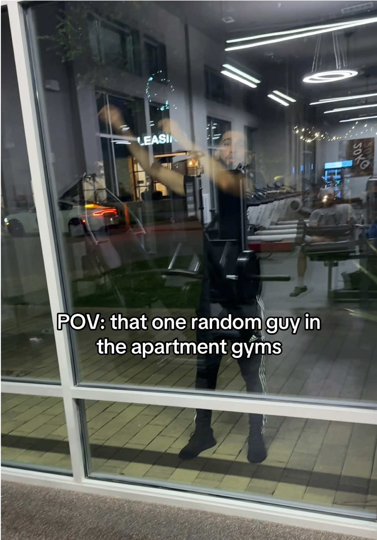 They be knocking on the door and shi too 😂 #gym #skit #fyp #foryou #viral 
