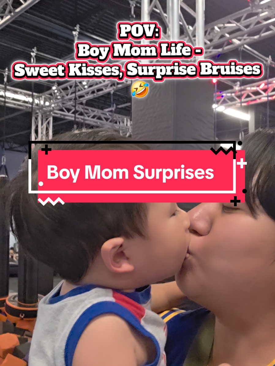 Tiny lips, surprise ninja moves.. Every #BoyMom can relate 😅 #kisses #kids #funny #MartesLeeFamily 