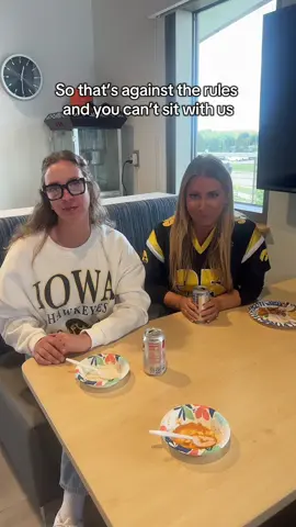 You can’t sit with Hawkeyes if you wear ISU 💅🏻 #cyclones #hawkeyes #iowahawkeyes #iowastate #CollegeFootball 