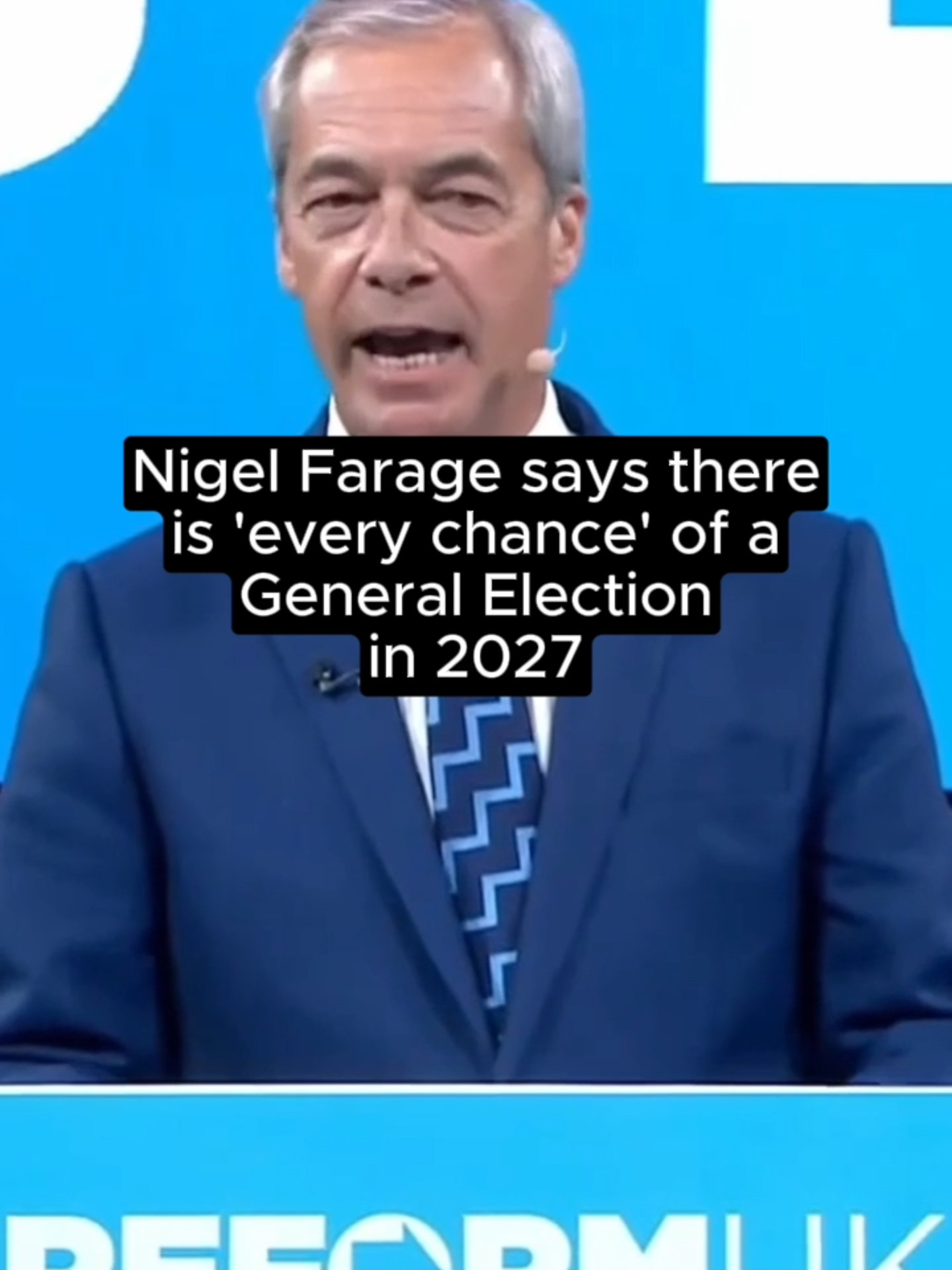 Nigel Farage says there is 'every chance' of a general election in 2027. He was speaking at the Reform UK party conference in Birmingham, and took aim at the Labour party during his speech.  It comes as former Conservative minister, Nadine Dorries, defected to the Reform - and made a speech at the conference on Friday.  #news #politics #nigelfarage #generalelection #manchestereveningnews