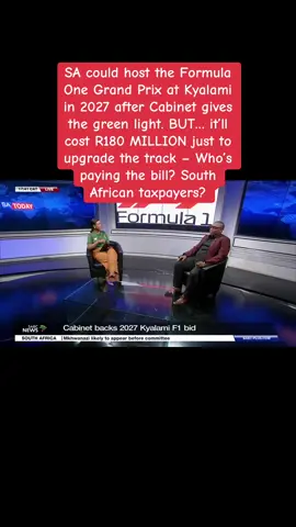 SA could host the Formula One Grand Prix at Kyalami in 2027 after Cabinet gives the green light. BUT… it’ll cost R180 MILLION just to upgrade the track – Who’s paying the bill? South African taxpayers? #news #southafrica #grandprix #viral 