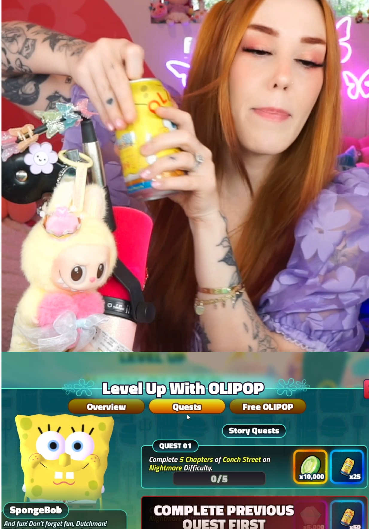 Hope into Sponge Bob Tower Defense to grab yourself a 4 pack of @OLIPOP !!! Yummy! 🍍