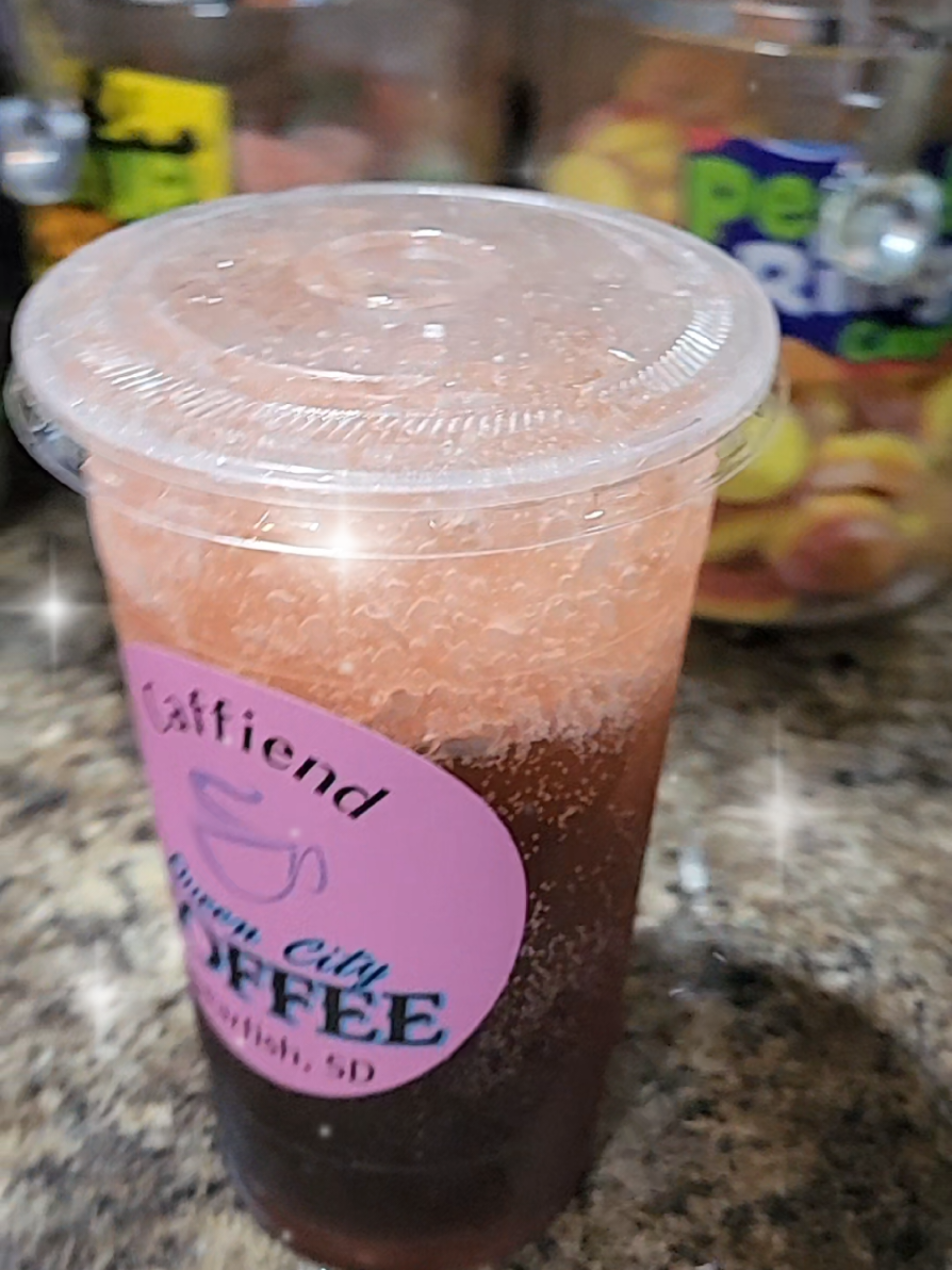 Knocking socks off with NEW Berry Bliss!! Cherry Black Cherry Huckleberry Red Bull or Lemonade w/Sparkling Soda  It's sooo good! Enjoy it at Queen City Coffee Spearfish South Dakota! #coffeeshop #coffeetok #energydrinks #coffee #entrepreneur 