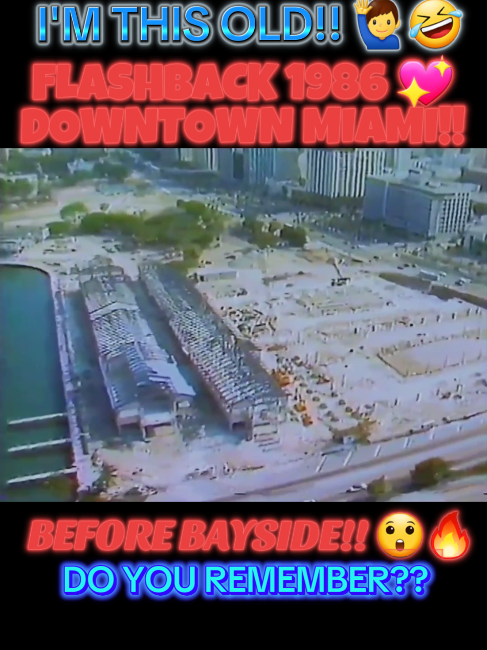 FLASHBACK 1986 in Downtown Miami BEFORE BAYSIDE!! Who Else LOVED and MISSES THIS South Florida BEFORE EVERYONE ELSE MOVED HERE!??! 🤣😲💖🤷 #flashbacksouthflorida #miami #southflorida #miamilife #florida 
