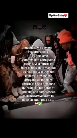 quand la devienne insupportables 1-t'es faux amis commencent à drague ta copine. 2-la famille et dans la rues on te manque du respect 3-toutes tes ennemis deviennent arrogant .ce moment difficile la seule personne qui restera à tes côtés et cherche à te comprendre quoi qu'il arrive c'est ta mère un cœur pour lui ❤️#foryou #motivation 