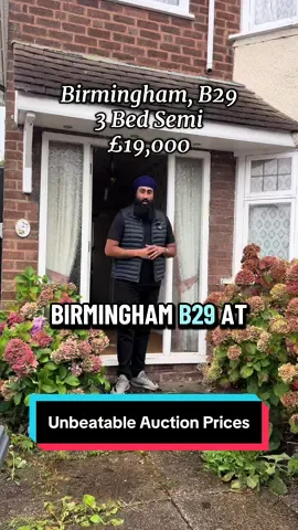 💥 AUCTION BARGAIN – BIRMINGHAM 💥 📍 27 Woolacombe Lodge Rd, B29 6PZ 🏠 3-Bed Semi | Lot 55 💷 Guide Price: £19,000 🔥 Investor Highlights 	•	Super low entry price 	•	Big value-add potential 	•	Strong B29 rental demand 🚨 Snap this up before it’s gone! #AuctionDeal #BMV #BirminghamProperty #InvestorSpecial 