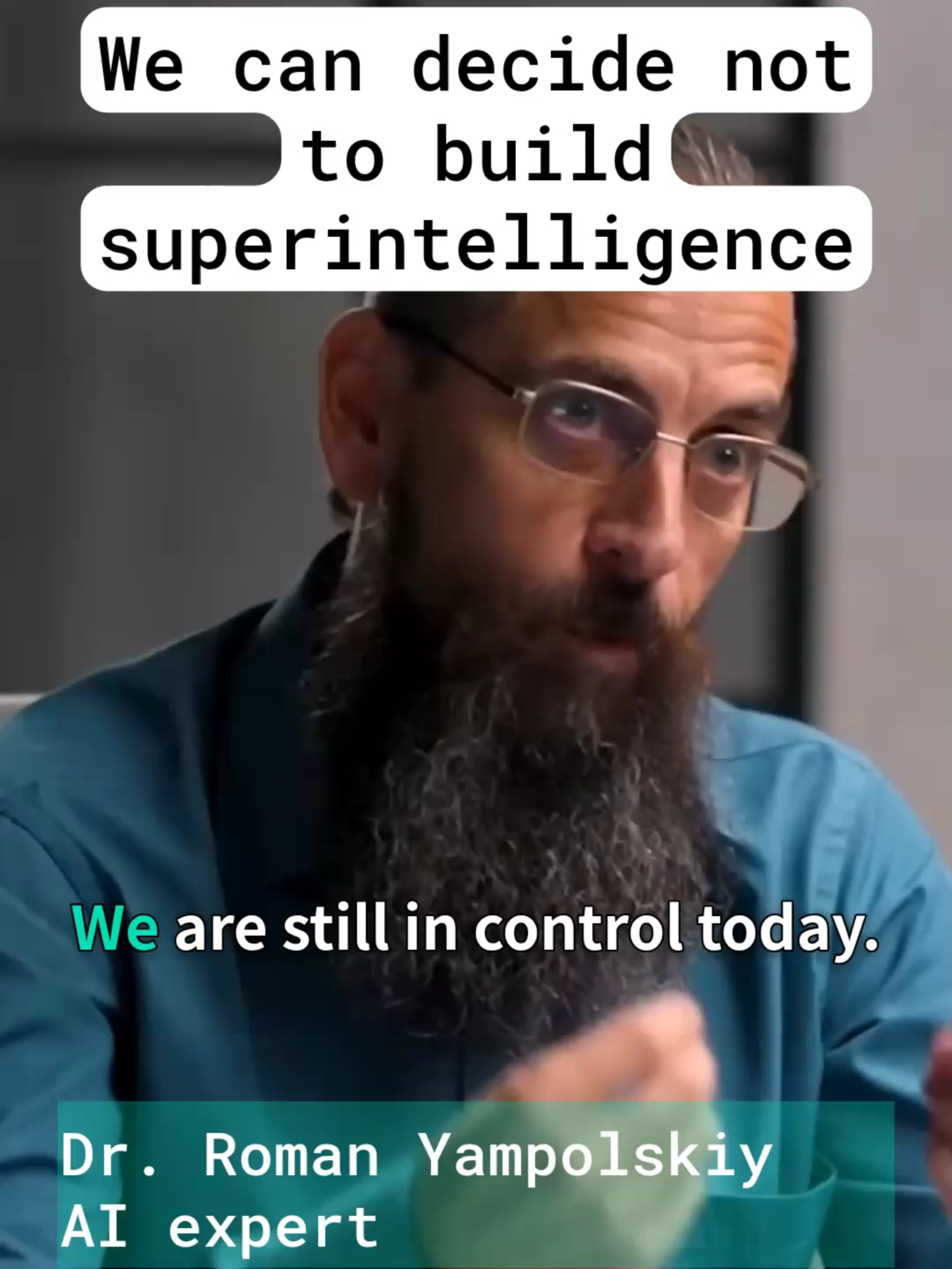 Professor Roman Yampolskiy: We can choose not to build artificial superintelligence.#diaryofaceo #artificialintelligence