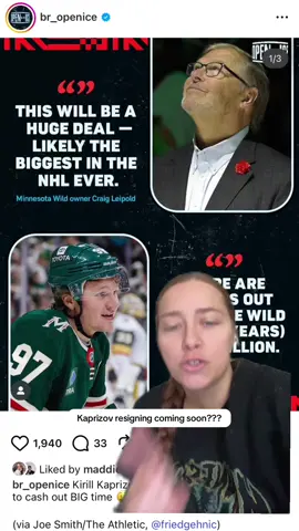 I need Kirill resigned and I need it NOW #hockey #minnesotawild #NHL #breakingnews #fyp 