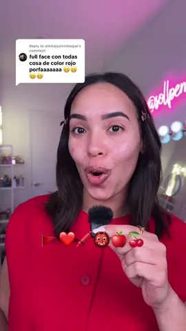 Replying to @almitajazminbaque ROJO QUE TE QUIERO ROJO 🤭❤️quien adivina el NOTICIÓN? 😭❤️ #makeuphacks 