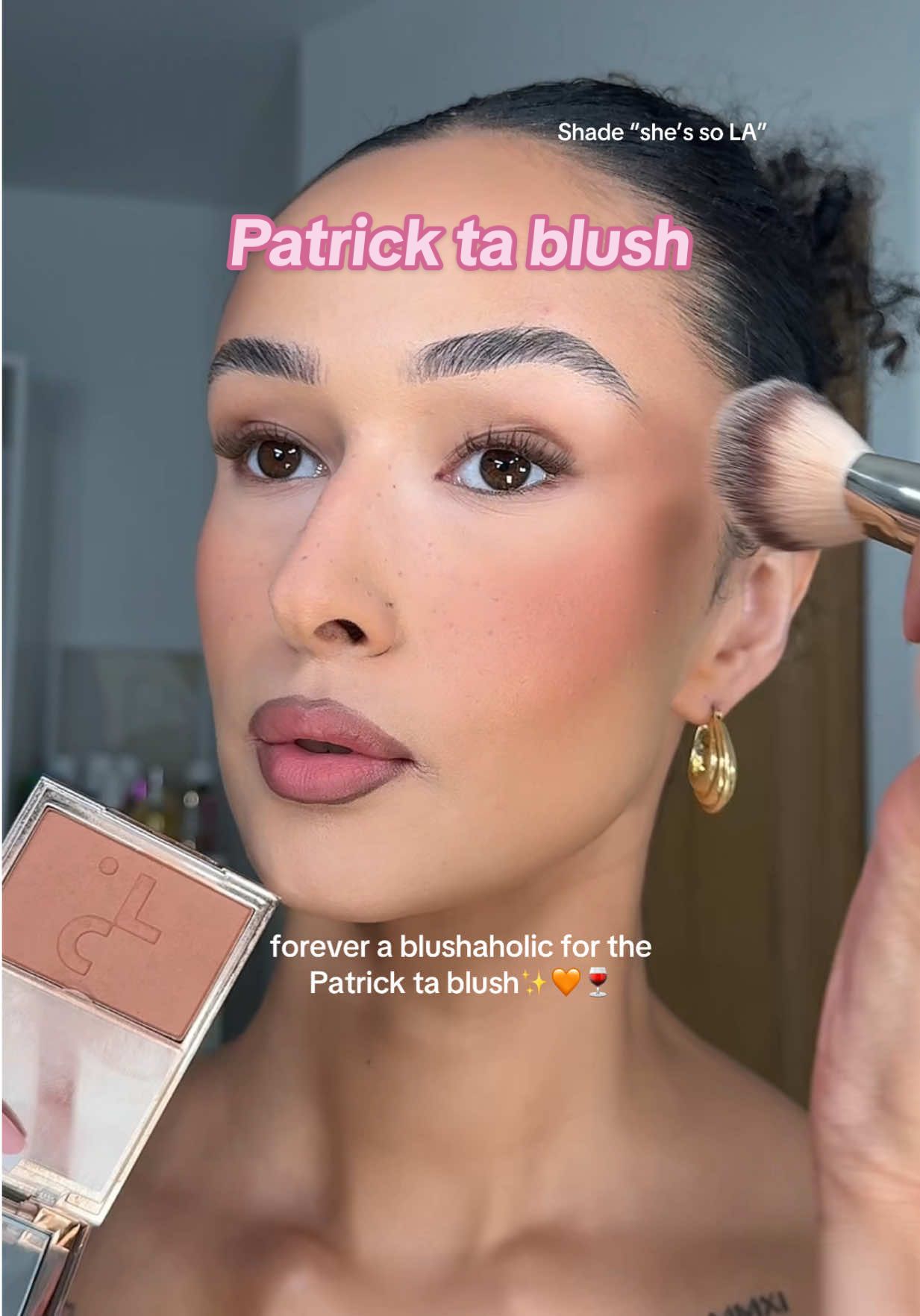 Me + @Patrick Ta Beauty blush 😊🧡 “she’s so LA” = match made in heaven #patricktabeauty #blush #patricktablush #makeup #creamblush (not an ad, purchased product myself, no obligation to post)