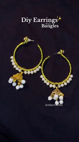 DIY Earrings with Bangles ✨#tutorial #jewelry #bangles #reuseoldbangles #DIY 