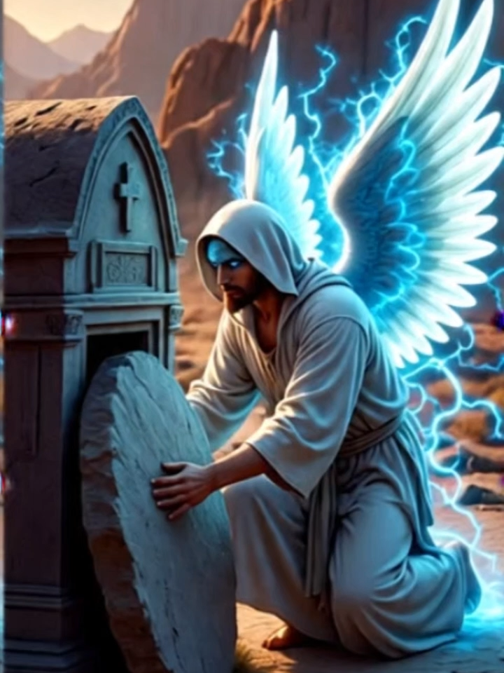 El ángel que abrió la tumba… y marcó la victoria de Jesús. #dios #jesus #history #biblia #shorts