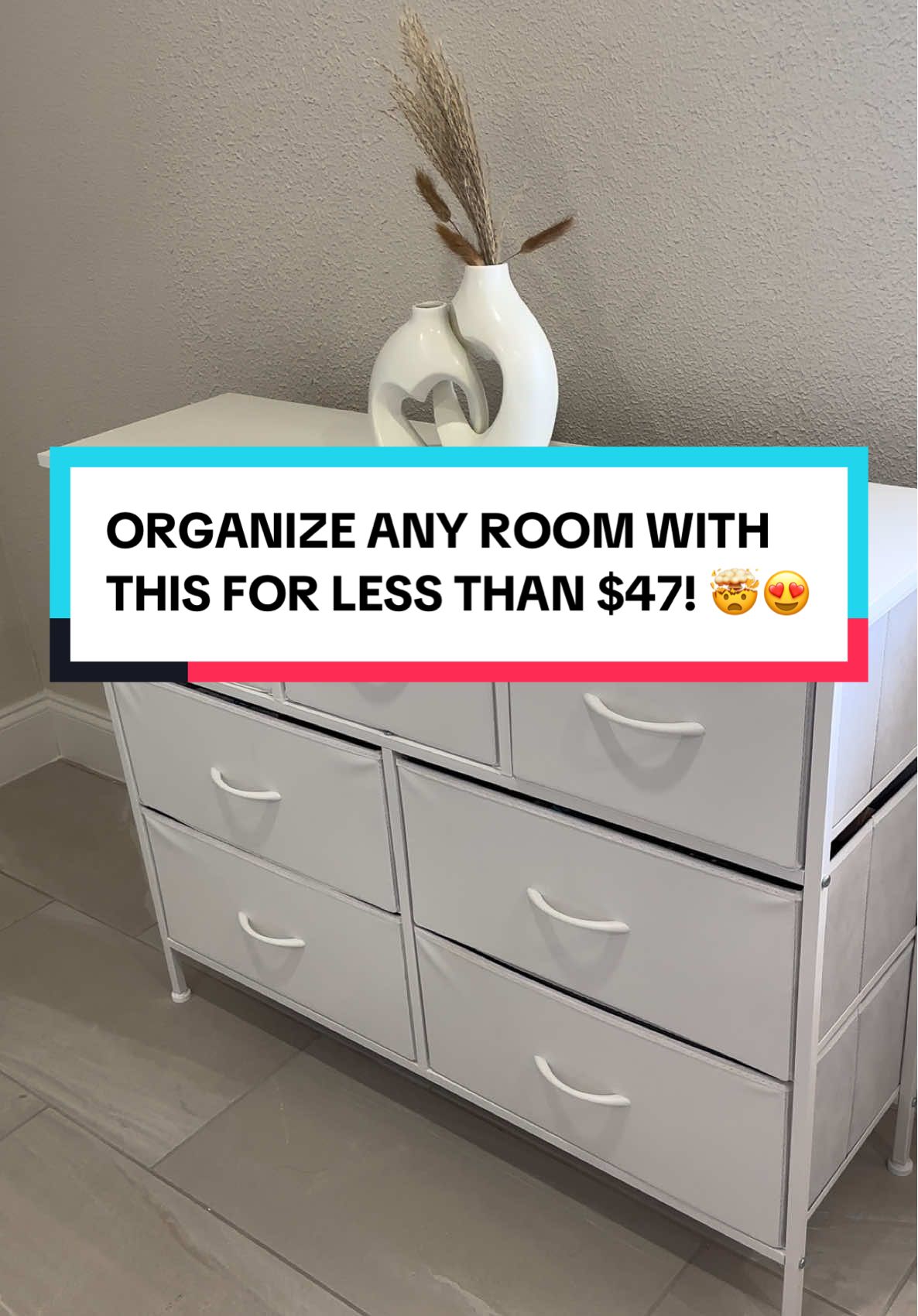 Cute + functional storage for small spaces, bedrooms and beauty rooms 🏡 Collapsible drawers, wooden top with a leather finish ✨ #storagesolutions #aestheticstorage #furniture #organizationhacks #tiktokshopcreatorpicks 