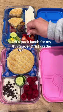 Does she actually have to go to preschool at all?? #schoollunches #schoollunchideas #schoolunchboxideas #packedlunchideas @Yumbox US @Eggo @Sam’s Club 