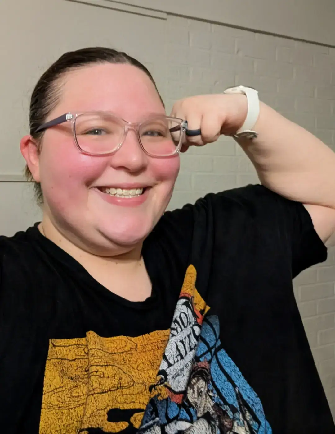 Fogged up glasses means it was a good workout!  Sad to savage pilates ✅ 2.2 mile run ✅ Happy Friday! #runtok #sadtosavageprogram #pilates #5ktraining #MomsofTikTok 