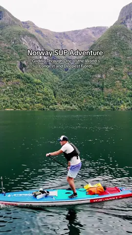 Exploring the UNESCO-listed Nærøyfjord by paddleboard - nature at its most dramatic. www.Go-SUP.com #sup #norway🇳🇴 