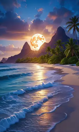 Amazing ocean moon 🌖🥰🌊 #amazing #life #landscape #ocean #moon  