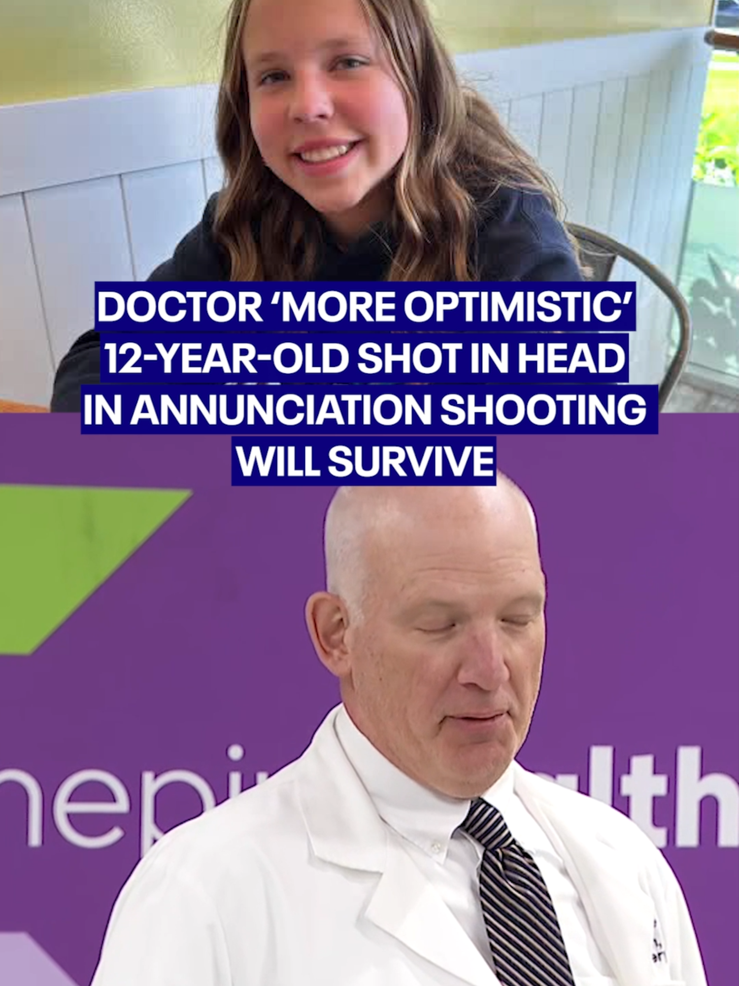 Hennepin Healthcare neurosurgeon Dr. Walt Galicich described the injuries Sophia Forchas, 12, suffered when she was shot in the head while praying at mass at Annunciation Catholic Church during her first week of school.  He said he is now 
