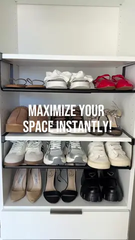 Tap link in bio to shop! Follow @tiffanyallison7 for more! When your shoes (or clothes) deserve VIP storage! ✨👟 The Expandable Shoe Rack Organizer is fully adjustable—perfect for sneakers, heels, or even folded clothes. Doubles as an under-cabinet shelf, so you can finally say goodbye to clutter and HELLO to organized vibes 🪄💡