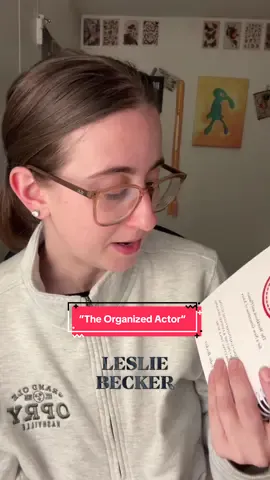 ”The Organized Actor” by Leslie Becker I love it sm  #actor #acting #journal #planner #musicaltheatre 