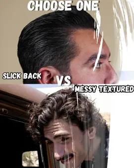 DROP your pick in the comments 👇 Which one are you rocking this week?  🔥Slick Back OR 💨 Messy Textured?  #suavecito #fyp #slickback #textured #menshair 