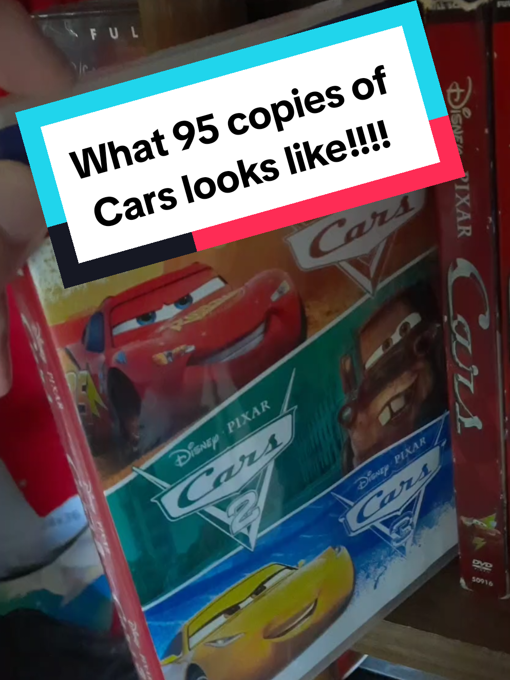 Happy Lightning McQueen Day 09/05 ! I got all 95 copies of my Cars DVDs!!! #lightningmcqueen #cars #dvds #collection #animation