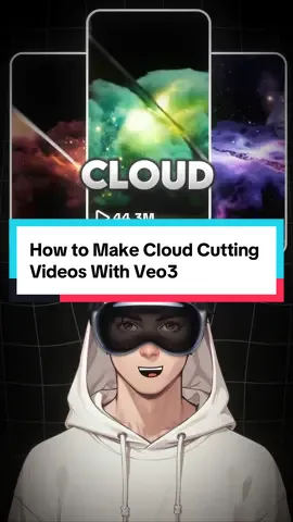 How to make cloud cutting videos with Veo3 ☁️🤖 #tiktokautomation #aitools #ai #veo3 #makemoneyontiktok 