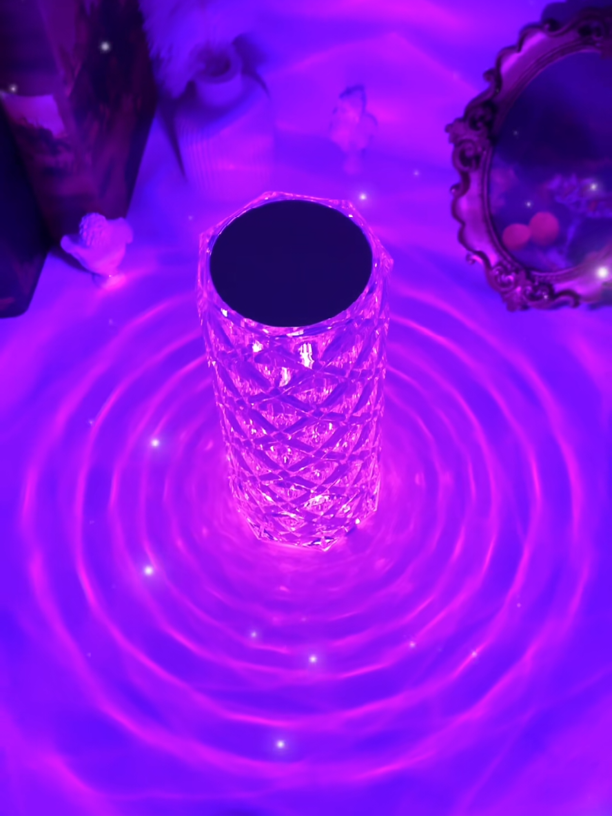 Crystal rose lamp glowing with romantic magic 🌹✨ #CrystalRoseLamp #RomanticVibes #RoomGlow #LEDLamp #CozyRoom #AestheticRoom #TikTokMadeMeBuyIt #ViralProduct