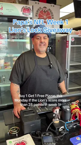 You heard it right, when the Detroit Lion’s score more than 28 points against the Packers this Sunday, @Papa’s Pizza & BBQ will be giving away BOGO Large Pizza’s all Monday (9/8) long! #nflfootball #pizzalover #detroitlions 