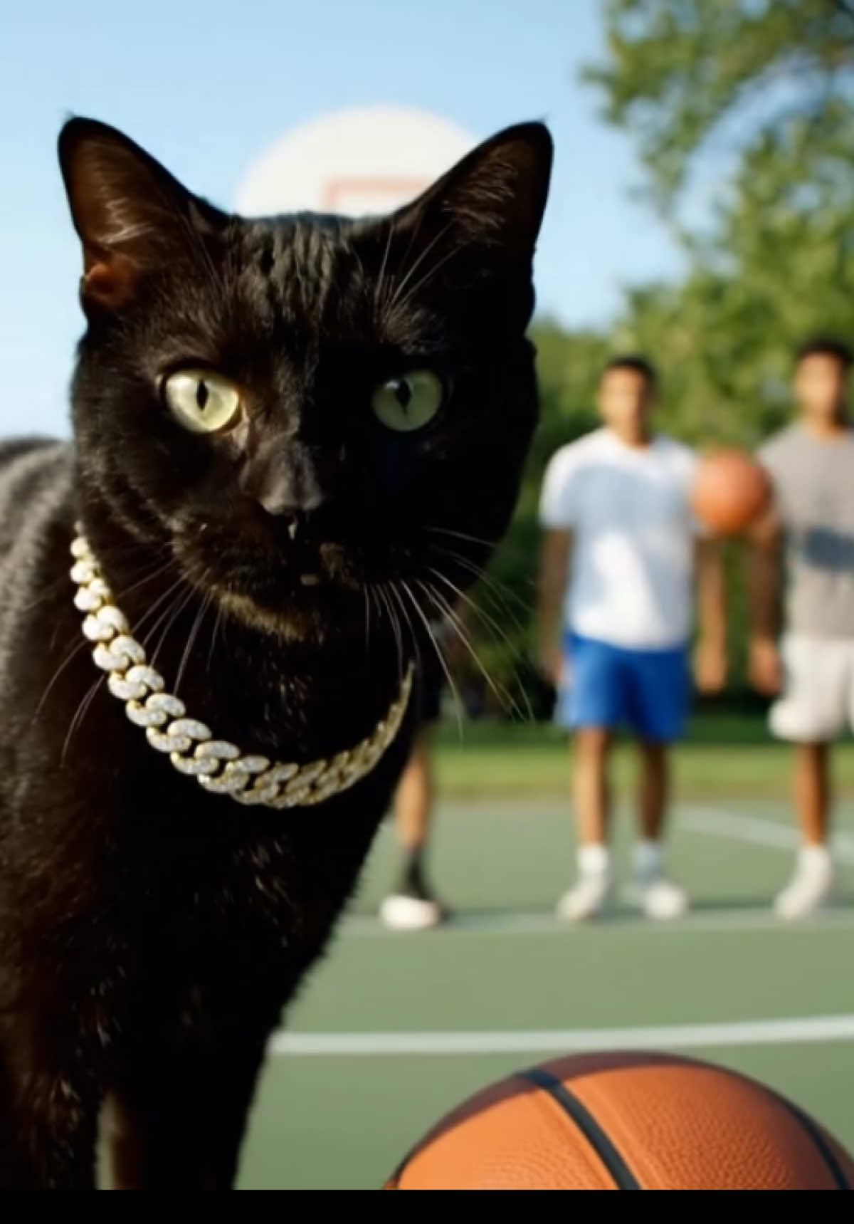Hoopin w the boys  🐈‍⬛🏀 #basketball #catsoftiktok #BlackTikTok #cattok #blackcatsoftiktok 