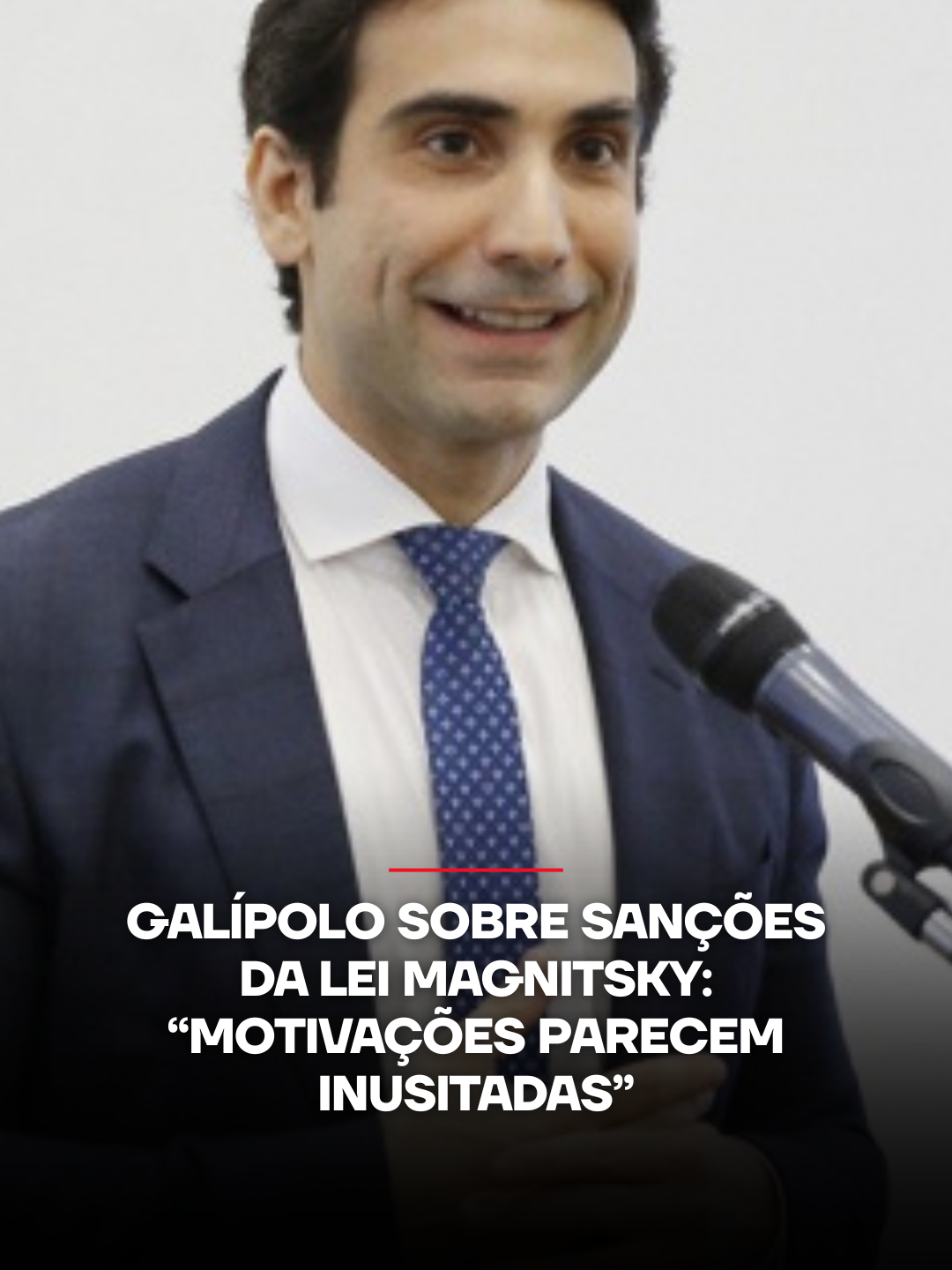 Gabriel Galípolo, presidente do Banco Central do Brasil, avaliou as sanções da Lei Magnitsky contra o Ministro Alexandre de Moraes.  Galípolo diz que as motivações por trás das sanções parecem 