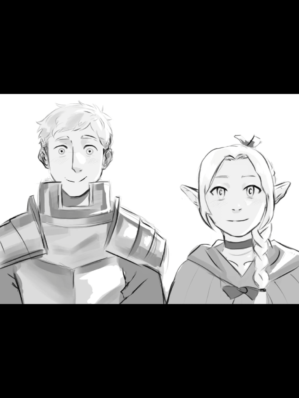 na real que ele ficaria super de boa e até apoiaria KAKSKDKAKA meu amg q deu a ideia de colocar eles dois @Jullie 𖦹  #dungeonmeshi #viral #foryou #farcille #drawing 