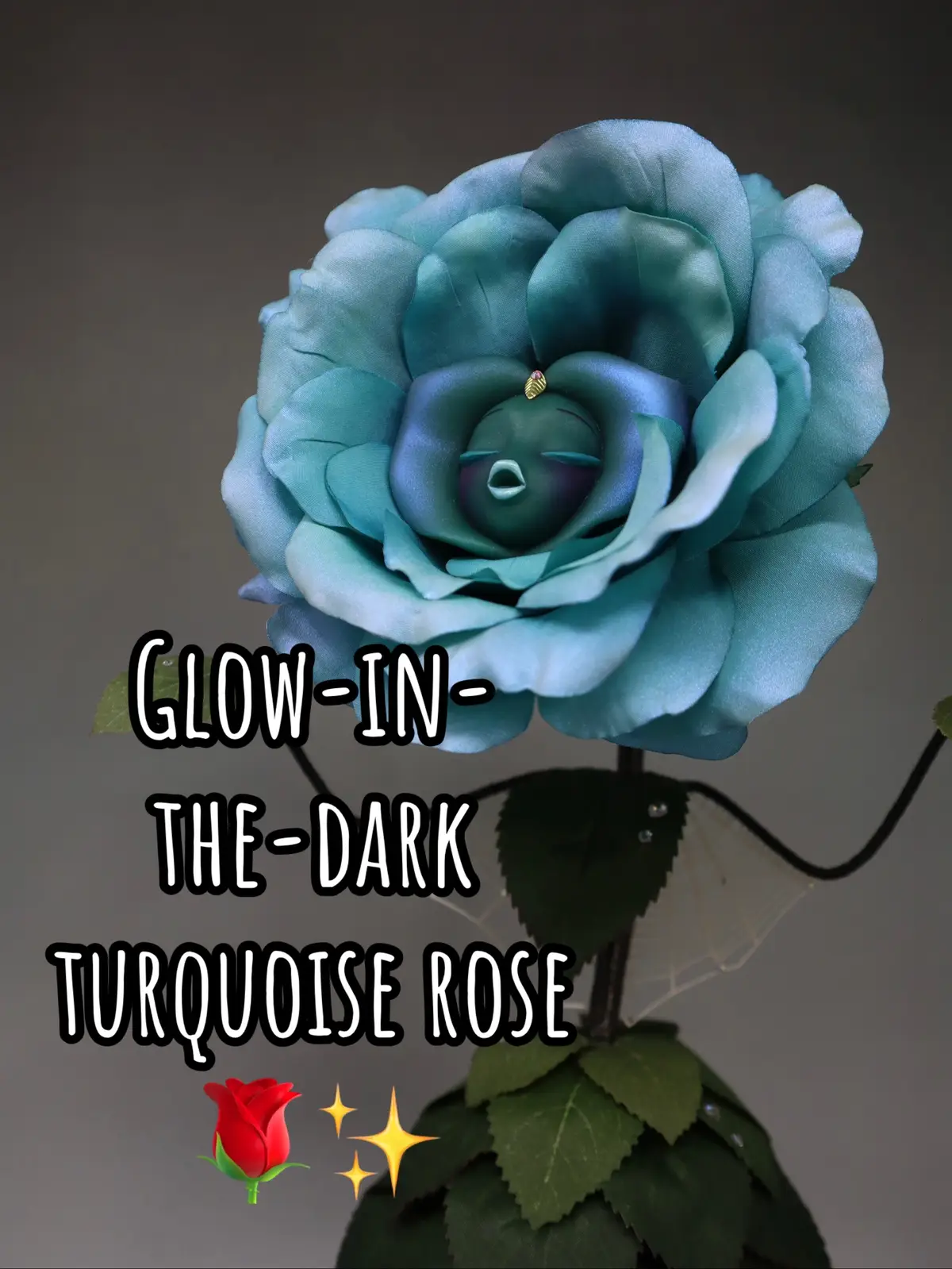 This one glows-in-the-dark! ✨ Adopt her through the link in bio 🌹 #wonderland #glowinthedark #handmade #fantasyart #oneofakind 