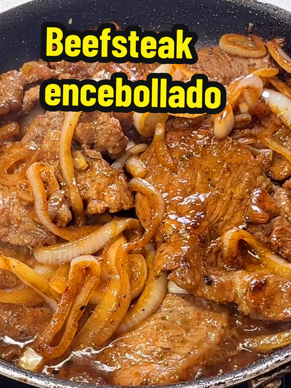 Beefsteak encebollado jugoso y muy delicioso #beefsteak #carne #recetas ##nicaragua🇳🇮 #cebollas 