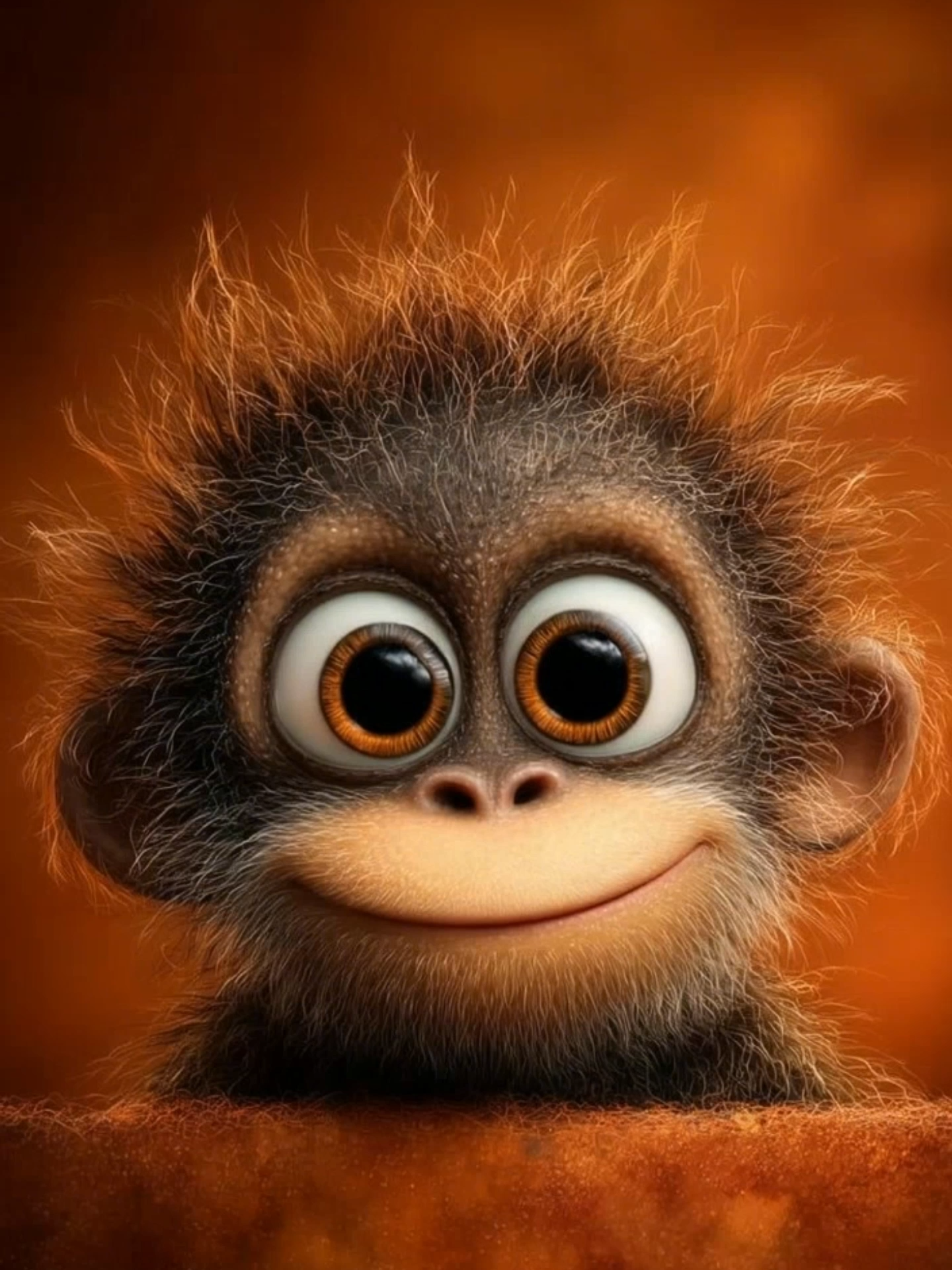 Live Wallpaper | Little Bundle of Joy #cutemonkey #orangutan #livewallpaepr #cuteanimal #happyvibes #smile #bigeyes #feelgood #joyful #aivideo #phonewallpaper