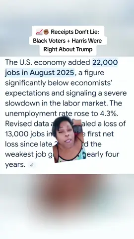 ✊🏾📊 When 86% of Black voters stood with Kamala Harris, folks called it loyalty. Turns out, it was WISDOM. 👑💡 Trump’s tariff games & broken econ promises hit us right in the grocery aisle 🛒💸. From bread to bills, the 86% saw it coming — and they were right. 🔥 #92percenters  #KamalaHarris #TruthMatters #wetoldyouso 