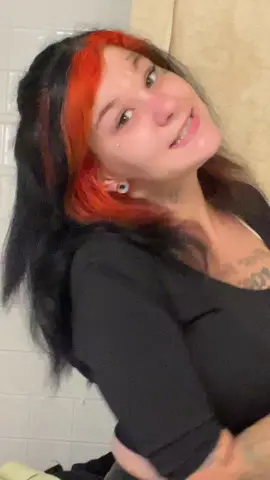 Ahhhh how could i make this hair color better cus I know theres a way to do it. Hmmmmm maybe Ill just go back to green or maybe white blonde where the orange is. #thinking #hairdye #options #fypシ゚viral #whatshouldido