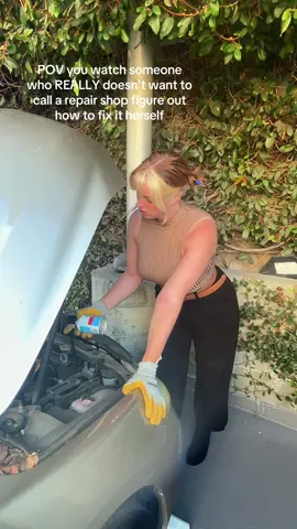 Procrastinating into a new skillset (I’ve had no A/C for months but there’s a heat wave now 😭) #imjustagirl #procrastination #carrepair #googleuniversity 