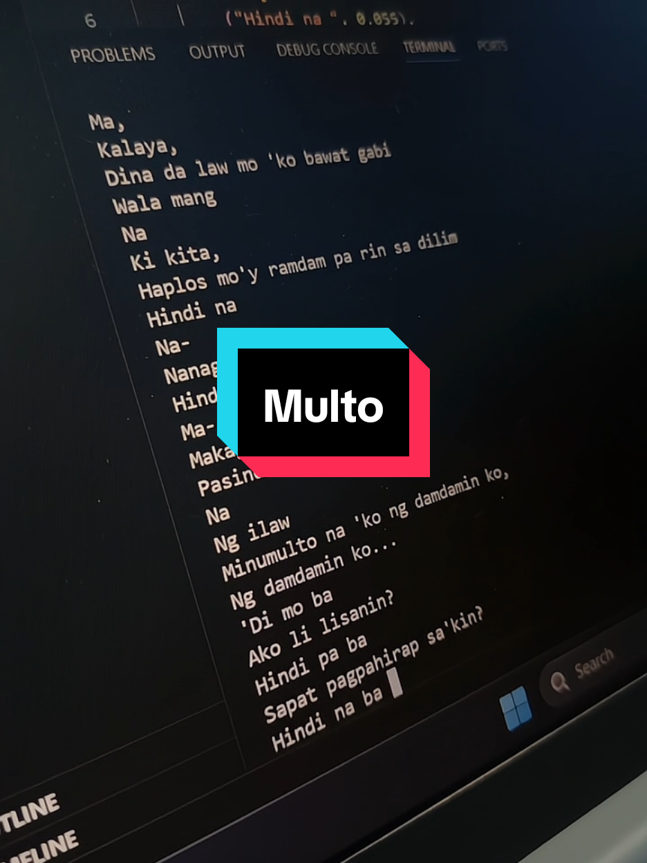 Hindi na #coding  #lyrics  #multo  #cupofjoe  #fyp 