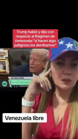 Venezuela será libre, Trump se pronunció y dijo al Régimen de Maduro : si hacen algo peligroso lo derribamos . Ahora que tengan miedos ellos el mismo miedo que hoy sentimos los venezolanos y los presos políticos  #venezuela🇻🇪  #libertad  #trump  #eeuu🇺🇸 