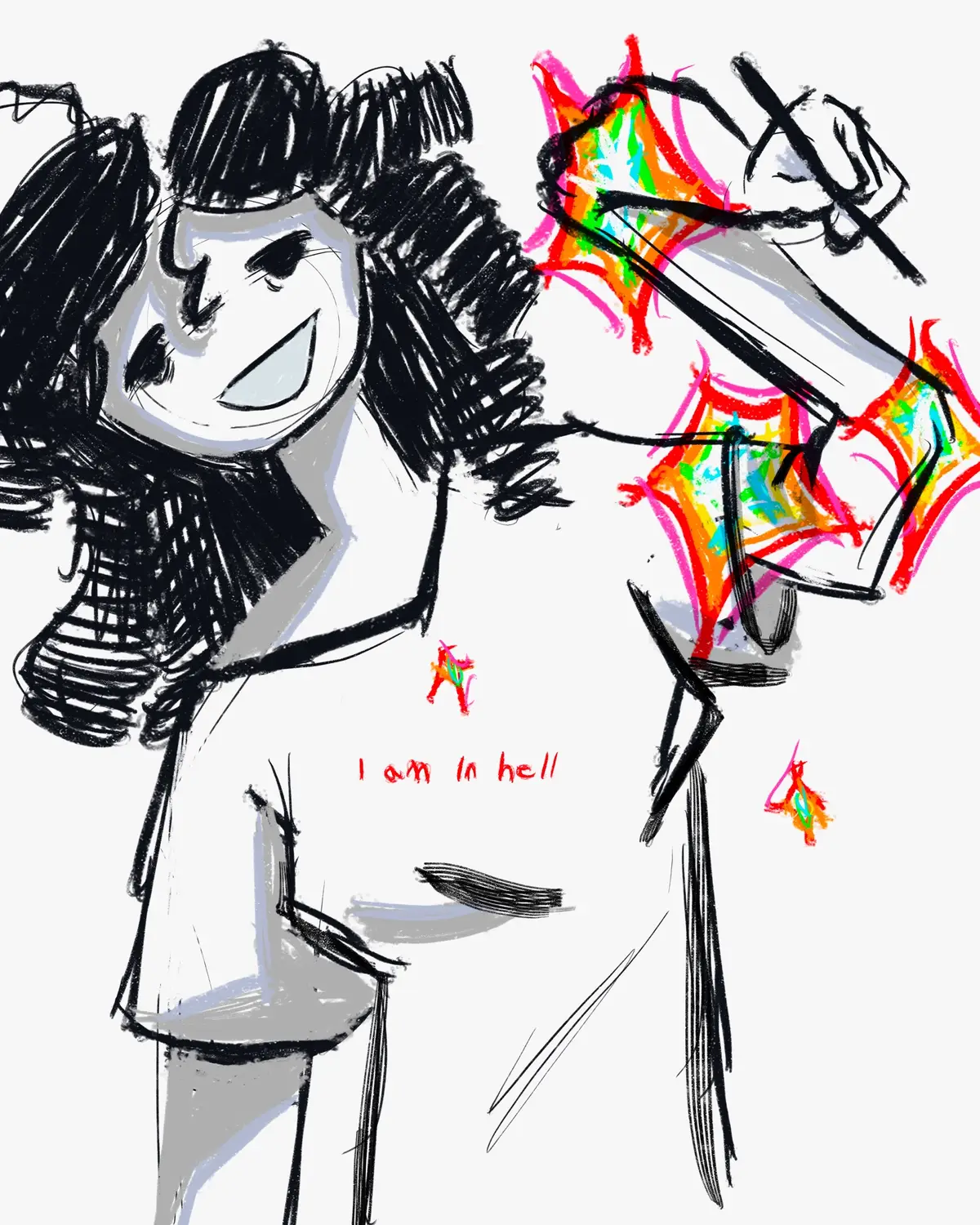I’ve been drawing for almost 5 hours a day the past couple of weeks… I feel great #art #artist #ventartdoodles #ventart #tired