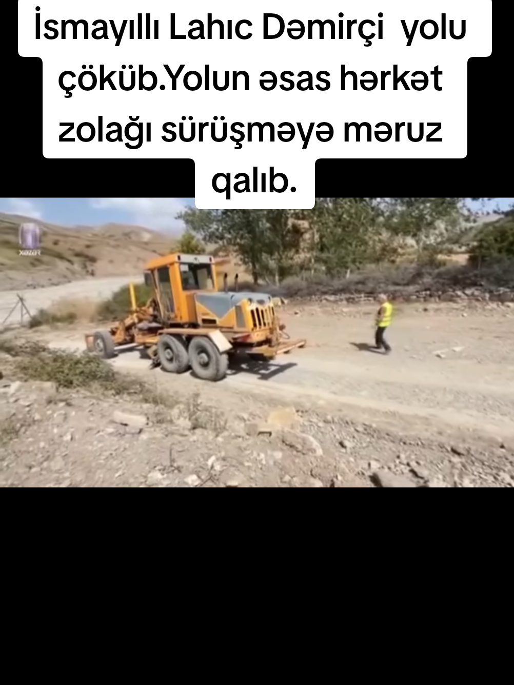 İsmayıllı Lahıc Dəmirçi  yolu çöküb.Yolun əsas hərkət zolağı sürüşməyə məruz qalıb.Yolda ilk sürüşmə bu ilin mart ayında qeydə alınmışdı. Ötən gün sözü gedən yolda təkrar sürüşmələr baş verib. #cemilxalidoglu #cemilxalidoğlu #cemilxalidoglu #cemilxalidoğlu #studiyaxalidoglu 