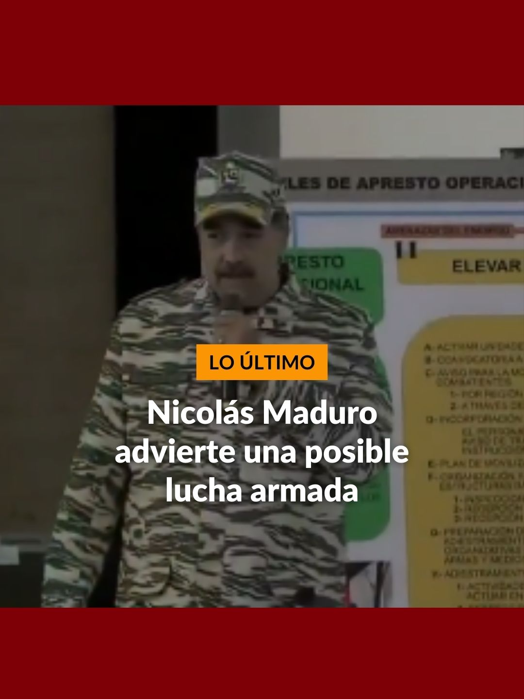 #LOÚLTIMO | Crece la tensión entre Estados Unidos y Venezuela. Nicolás Maduro aseguró que si su país es agredido pasaría a una etapa de lucha armada planificada. 