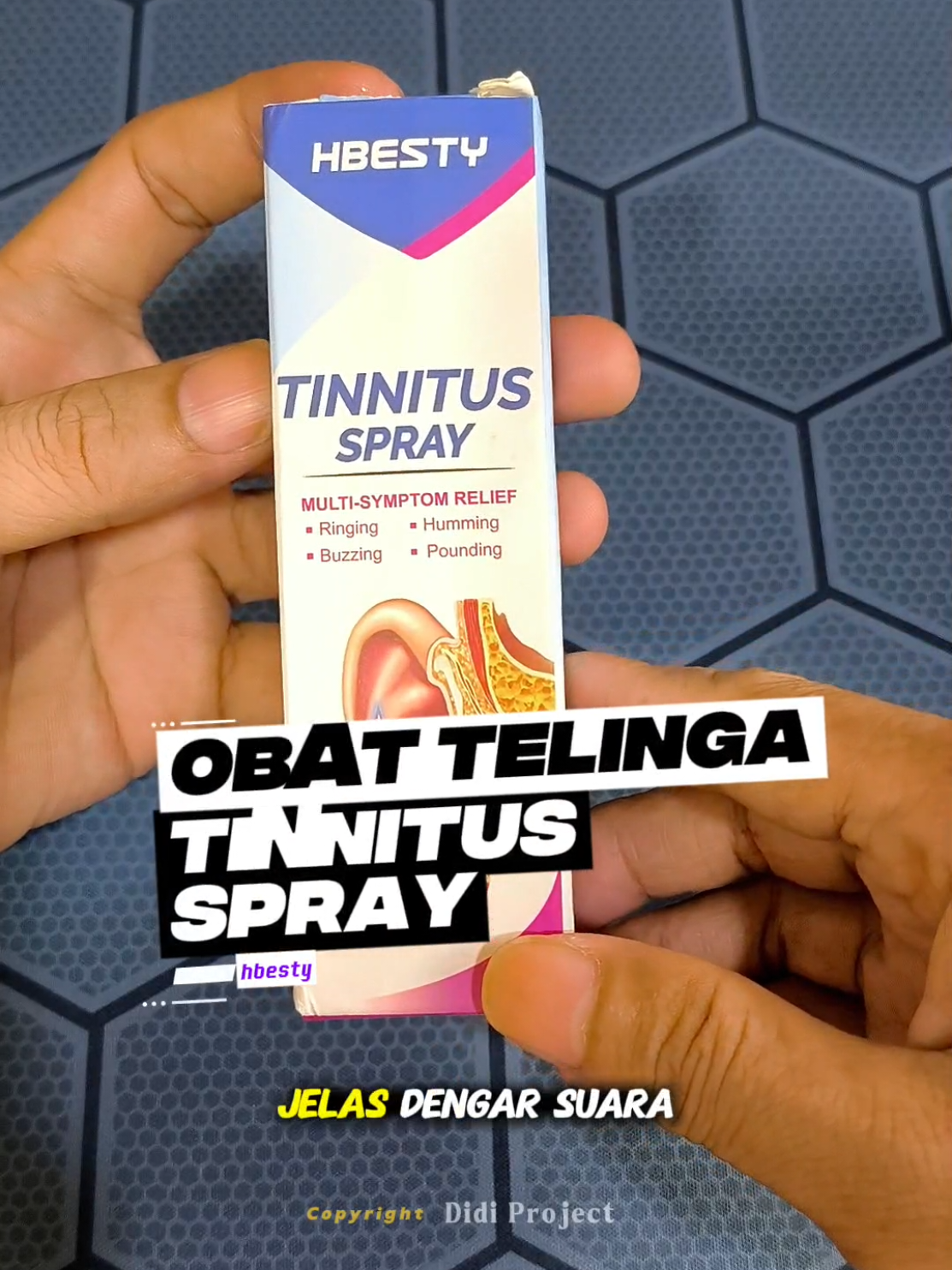 Obat telinga tinnitus, pendengaran terganggu, spray telinga #obattelinga #tinnitus #obatkuping #telingaberdengung 