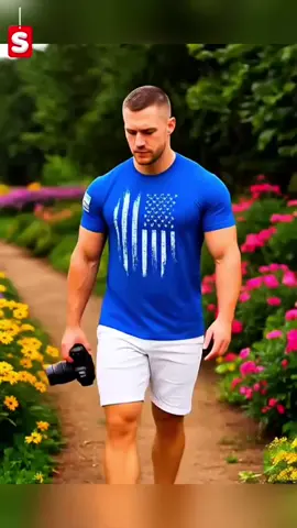 Men's Distressed USA Flag T Shirt 